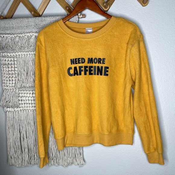Golden Need More Caffeine Sweatshirt Medium - Picture 1 of 3